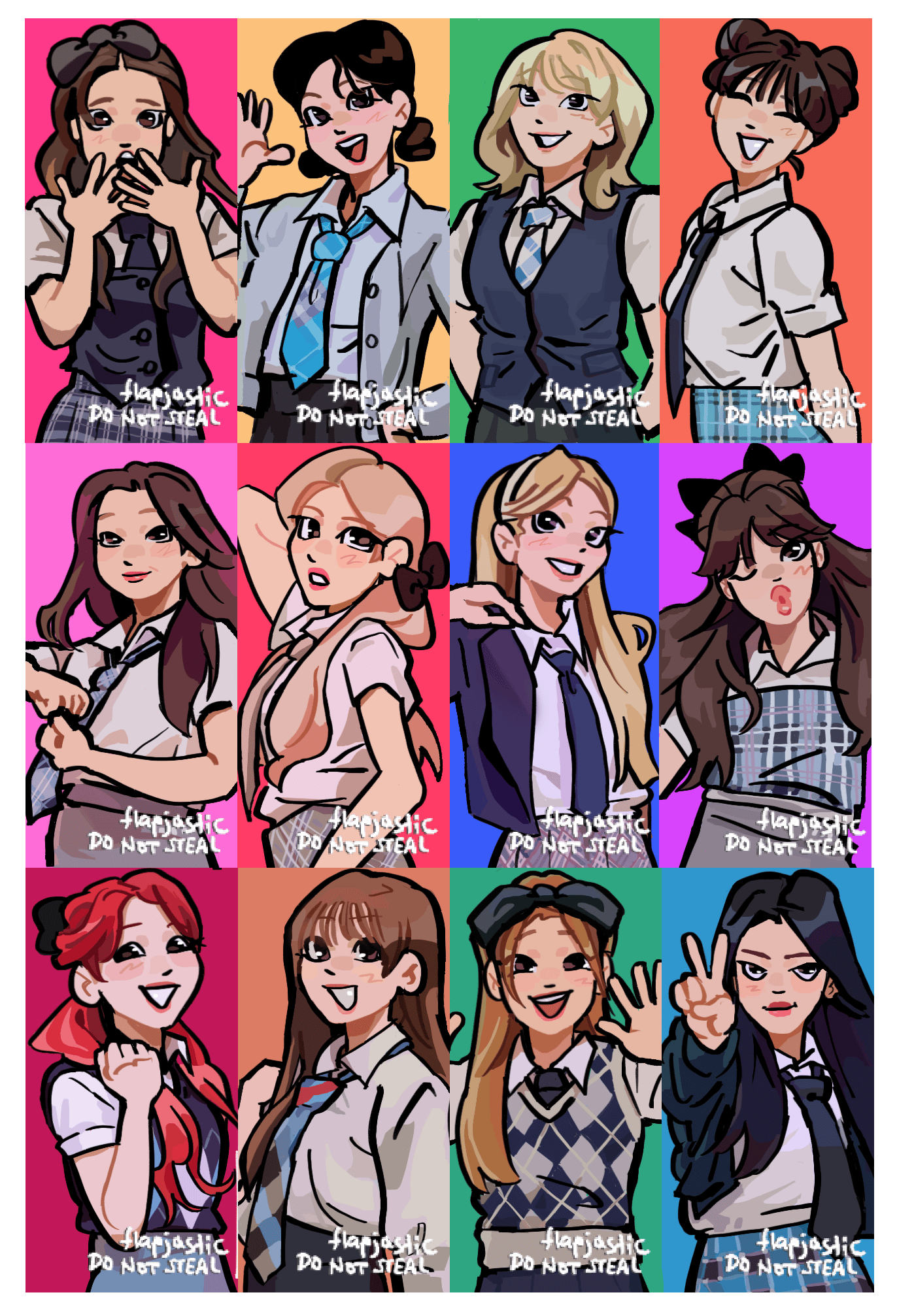 LOONA Assorted Vinyl Stickers | flapjastic's online store